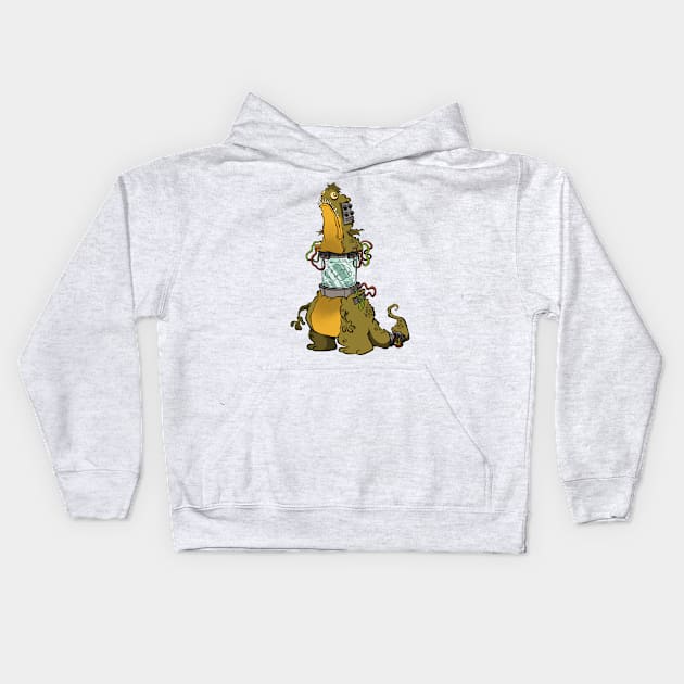 Monster Robot #2 Kids Hoodie by westinchurch